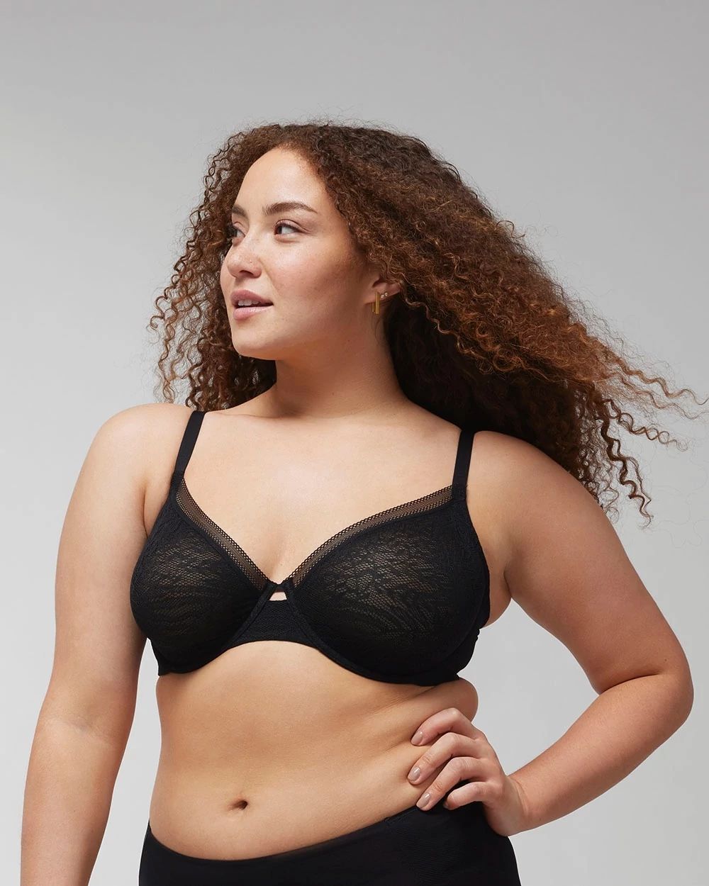 Soma Unlined Perfect Coverage Bra with Stretch Lace | Soma